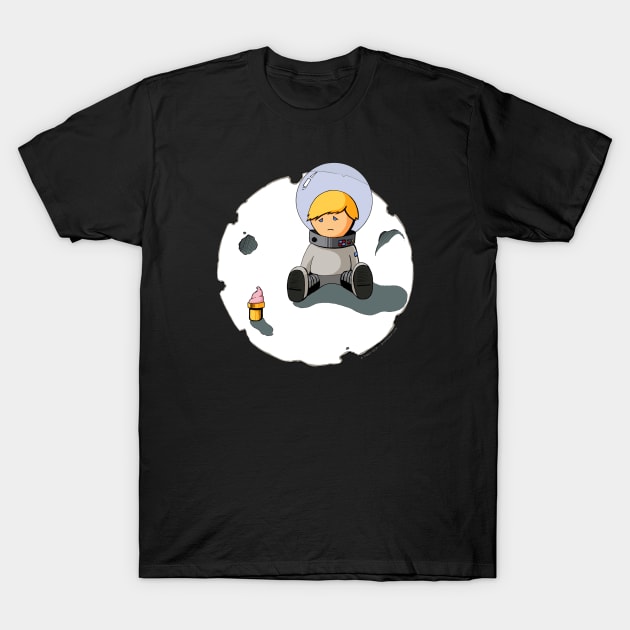 Sad Astronaut Boy T-Shirt by Lab Reject Studios